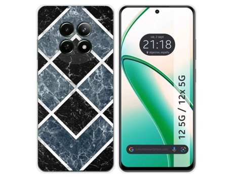 Funda Diseño Mármol para Realme 12 5G 12X 5G TUMUNDOSMARTPHONE Silicona Multicolor