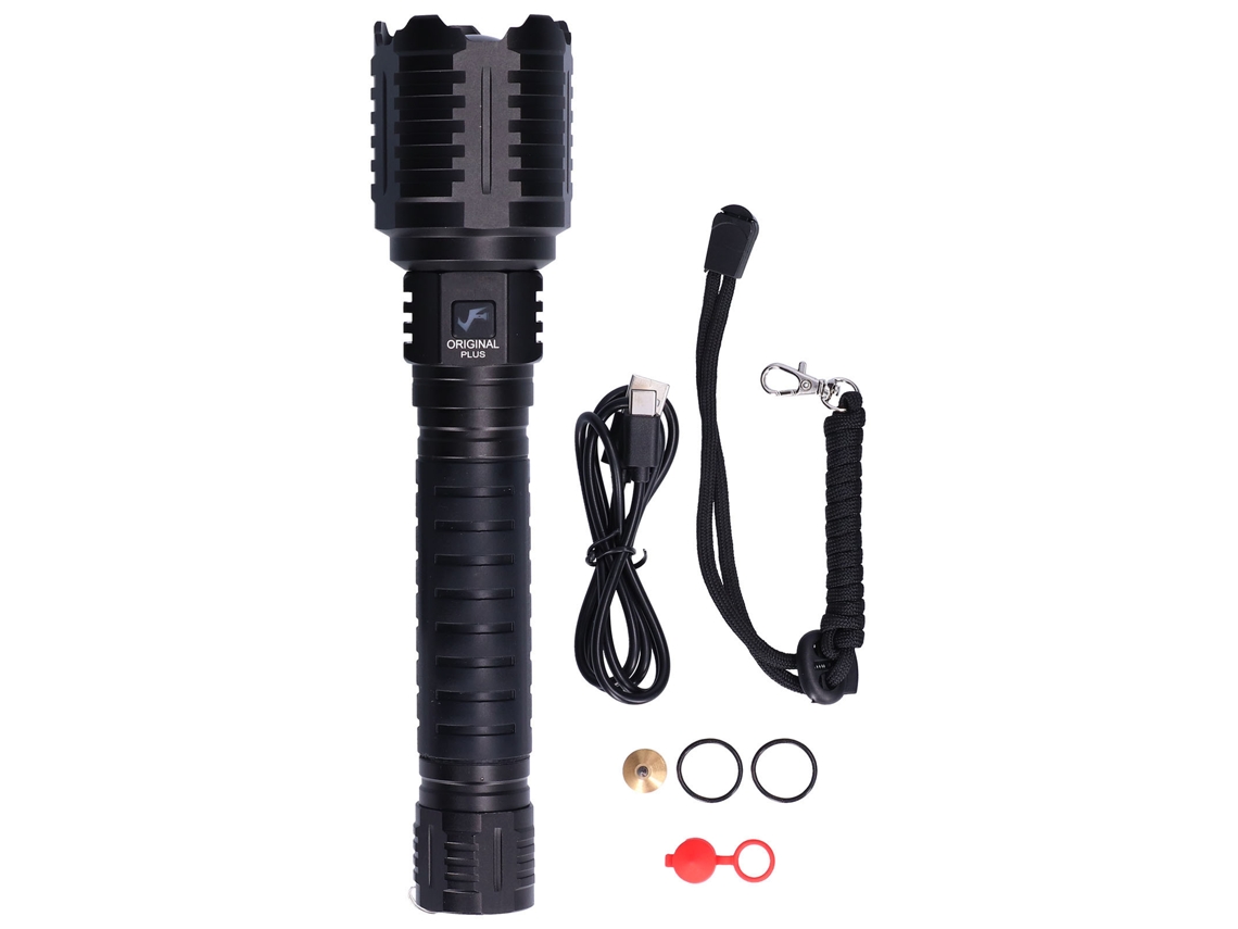 Bj-lanterna Xhp160 Led 16 Núcleos 8800lm Usb Recargable Zoom Impermeable Para Camping Excursiones Aire Libre