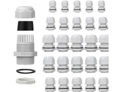 25 Prensaestopas Pg7pg9pg11pg13.5pg16, Impermeables, Ajustables, Con Abrazaderas Y Protección Para Cables.