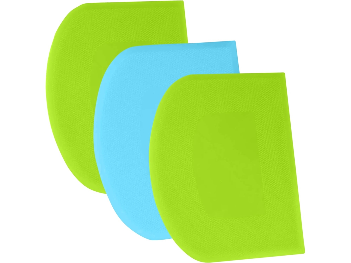 Raspador De Masa, Tarjeta Para Masa, 3 Piezas, Verde+azul+verde