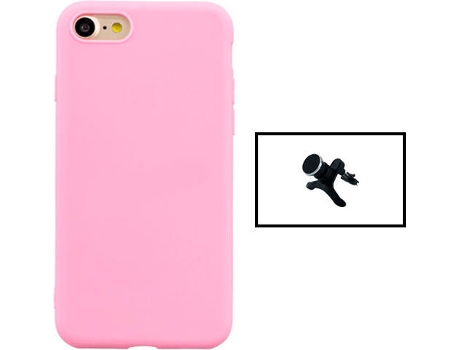 Kit Carcasa + Soporte de Auto iPhone SE 2022 G4M Rosa