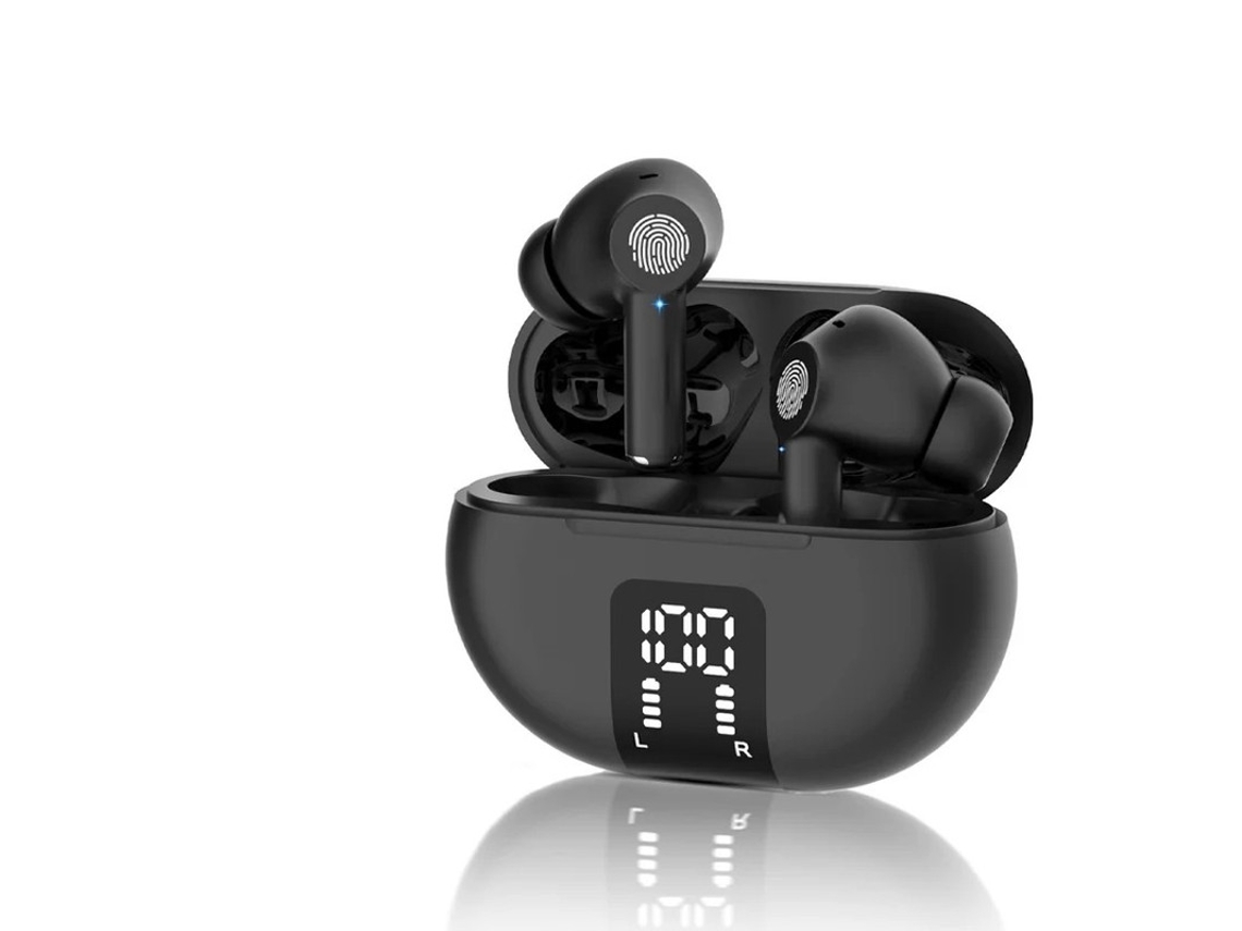 Auriculares Sem Fio Horas Tempo Reprodução Led Yizhood Tecido Bluetooth Negro