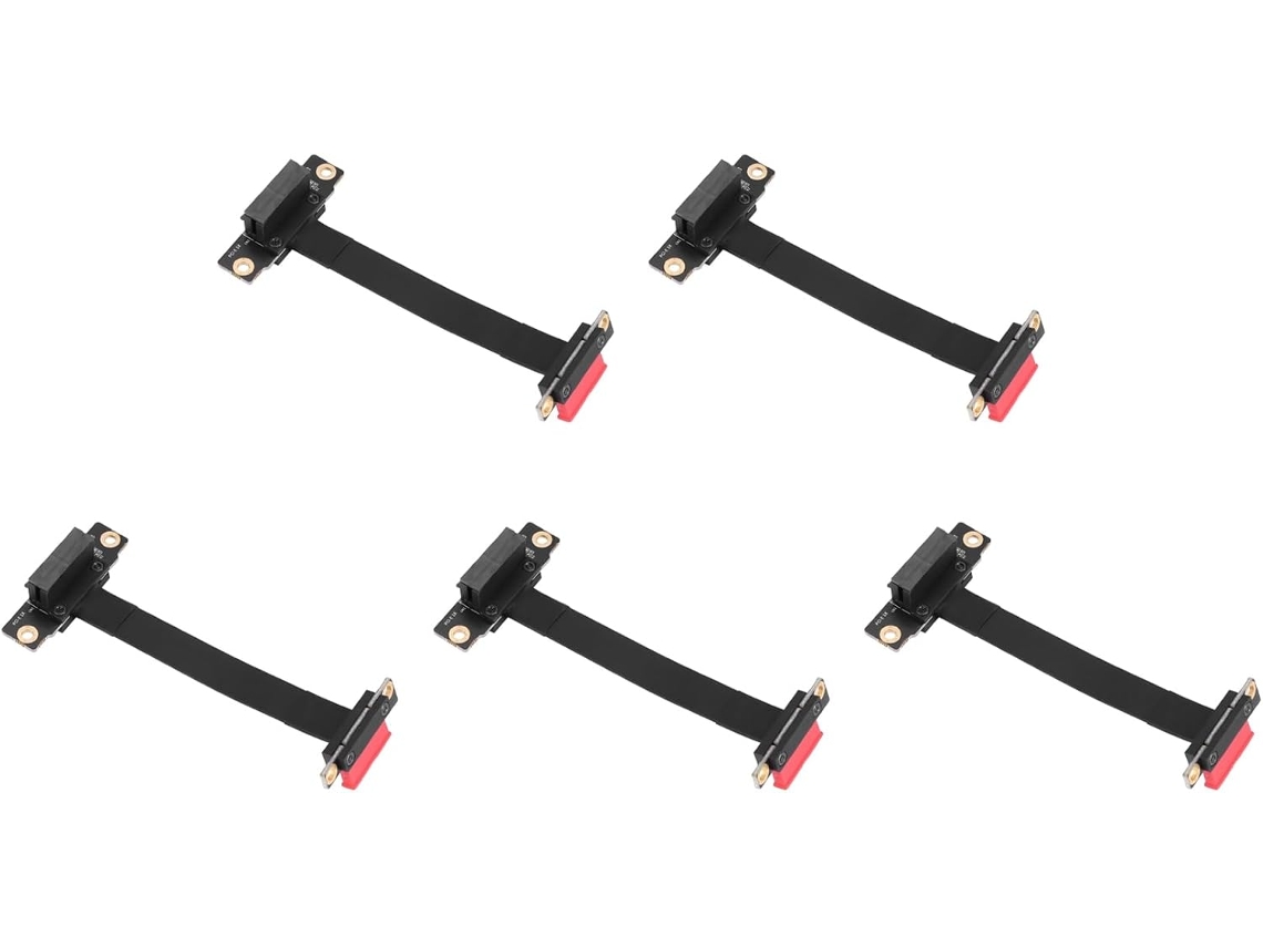 Cable De Extensión Doble Pcie X1 5x 3.0 En Ángulo Recto De 90 Grados Para Tarjeta Pci Express De 8 Gbps 1x 10 Cm