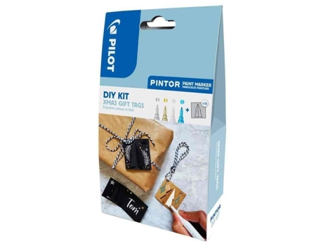 Etiquetas de regalo de Navidad con marcador de pigmento de pintor DIY