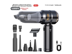 Aspiradora De Mano Inalámbrica, Tres Velocidades, Recargable Y Ligera, Gran Potencia De Succión, Para El Hogar Y El Coche (negra) Czhhmart
