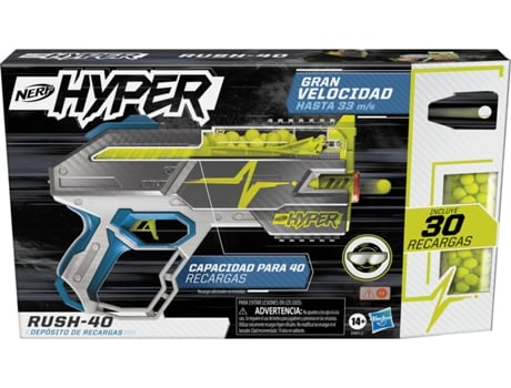 Nerfs HASBRO Nerf Hyper Rush-40 (Edad Minima: 14 años)