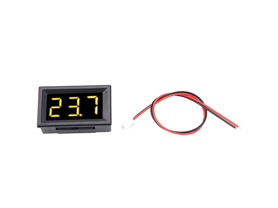 Voltímetro Digital De 0,56 Pulgadas Con Pantalla Led, Cc 2,5-30 V, Para Coche, Motocicleta Y Batería - Amarillo