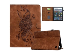Funda de piel con estampado de mandala y ranuras para tarjetas, compatible con Amazon Fire HD 8 (2020) Facpoet (2022)
