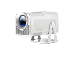 Miniproyector, compatible con Bluetooth, resolución óptica de 1920 x 1080, brillo de 18 000 lúmenes, blanco, enchufe UE OEM