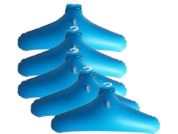 Paquete De 5 Perchas Inflables Antideslizantes De Pvc - Azul