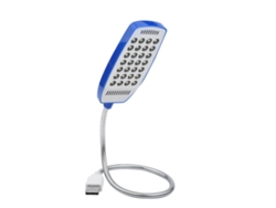 Rebe-luz Led Flexible De Lectura Portátil 5v Con Usb Mini Gooseneck 28 Led Para Ordenador Y Laptop Azul