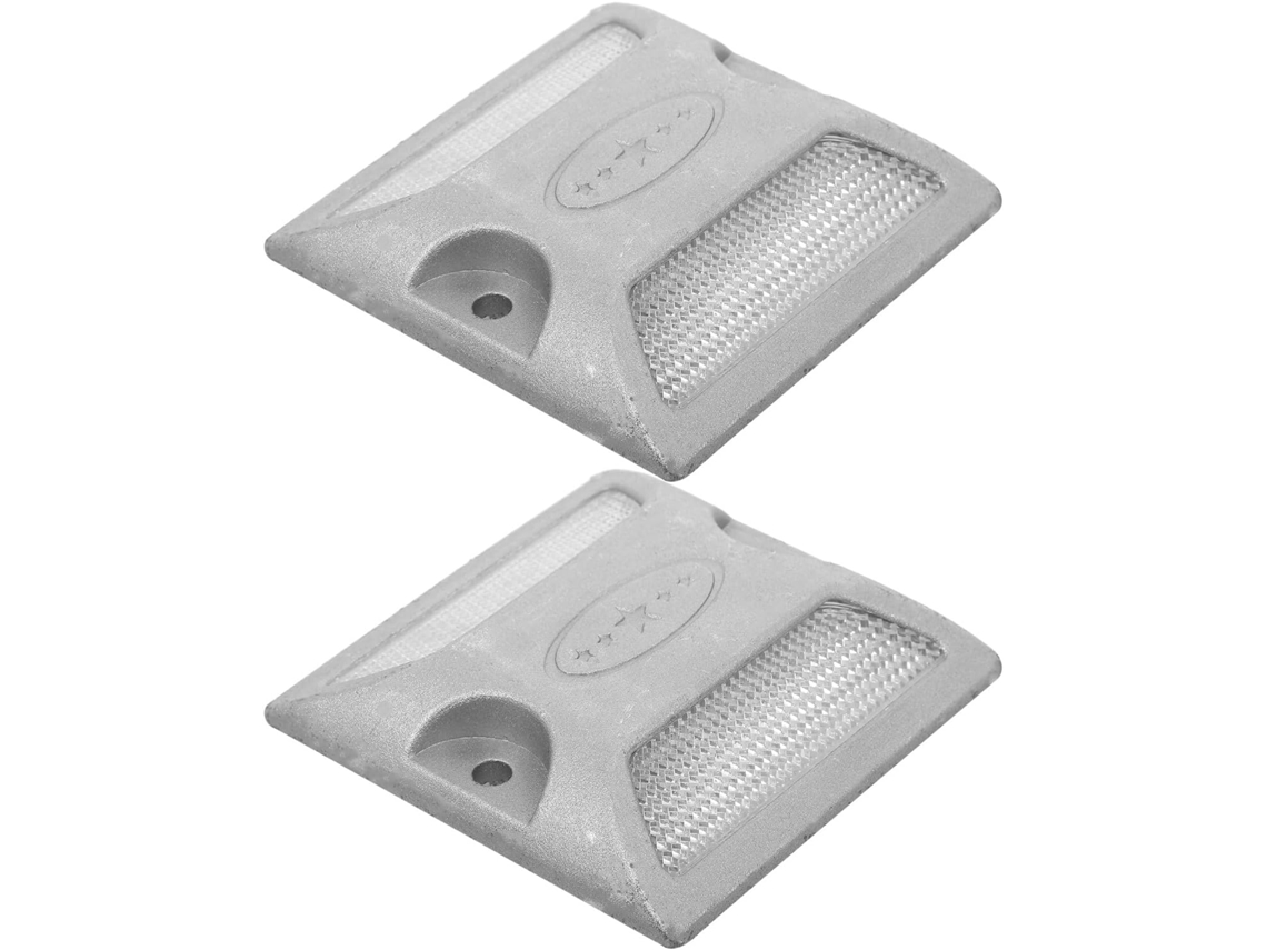 Reflectores Metálicos De Alta Visibilidad Para Carreteras, Marcadores Reflectantes Robustos, Paquete De 2