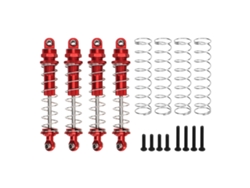 4 Amortiguadores Delanteros Y Traseros De Aluminio Para Coche Rc Axial Capra Utb18 1/18 (rojo)