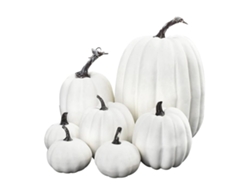 7 Piezas De Decoración De Calabaza Simulada De Espuma Brillante, Ligera Y Reutilizable