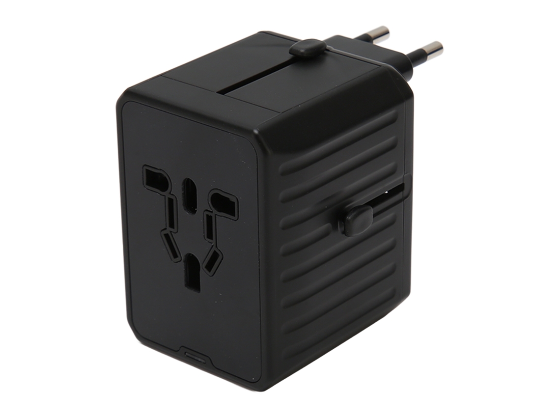 Adaptador De Viaje Universal De 8 A Con 2 Puertos Usb-c Y 4 Puertos Usb-a Para Enchufes Internacionales En Ee. Uu.