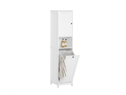 Mueble de baño alto con 1 cesto para la ropa Bzr124-W SOBUY SOBUY