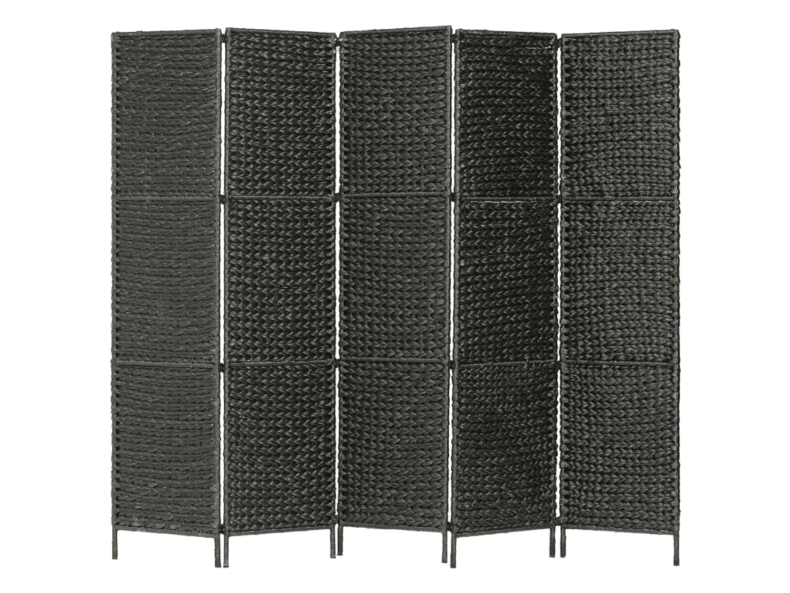 Biombo VIDAXL Negro Jacinto de agua (193x160 cm)