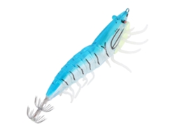 2026rebe-cebo De Camarón De Madera Falso Luminoso, Señuelo Artificial Para Pesca, Jig De Calamar, Wobbler Y Anzuelo Azul