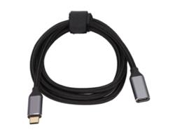 Cabo De Extensão Usb C Macho Para Fêmea 100w Pd 5a Usb 3.2 Gen2 10gbps 4k 60hz Linha Trançada Náilon