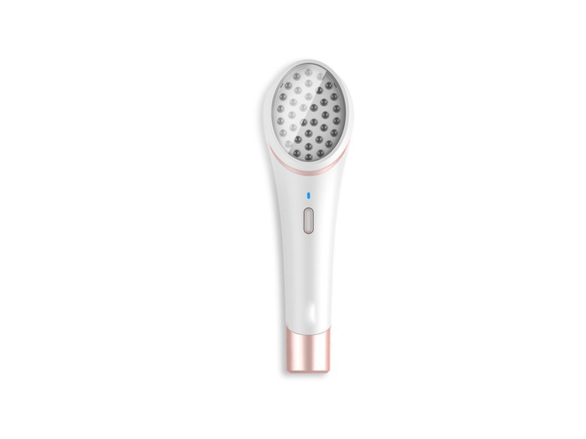 Terapia de luz facial LED roja y azul dual 2.0, dispositivo automático de eliminación de arrugas con terapia de luz LED roja y azul(blanco) IKIKSO