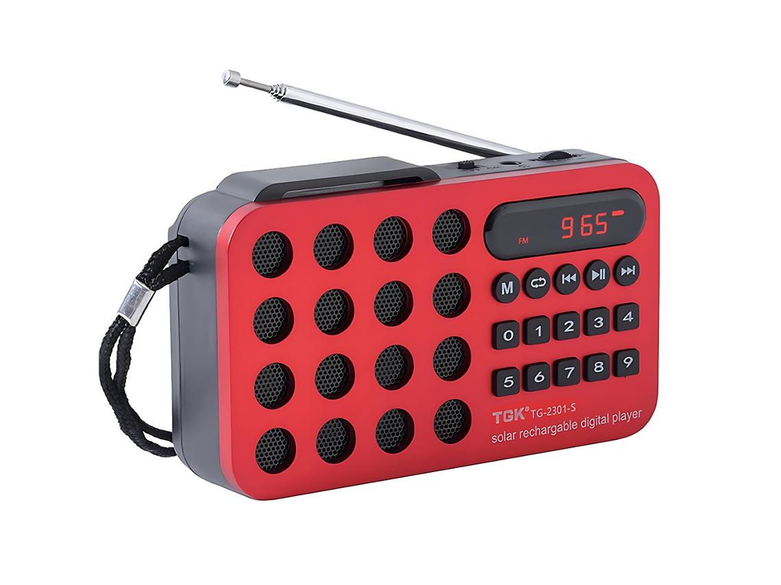 Altavoz portátil con radio FM, recargable, minialtavoz solar Bluetooth, compatible con USB, tarjeta TF y reproducción de MP3. Viewleaf