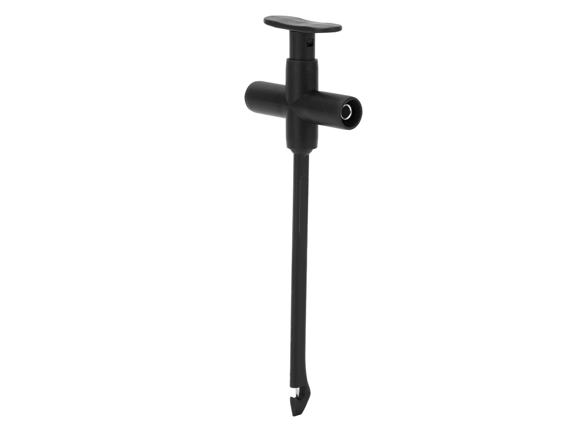 Clip De Prueba De Perforación Con Conector Banana Negro Para Multímetro - 4 Mm - Negro