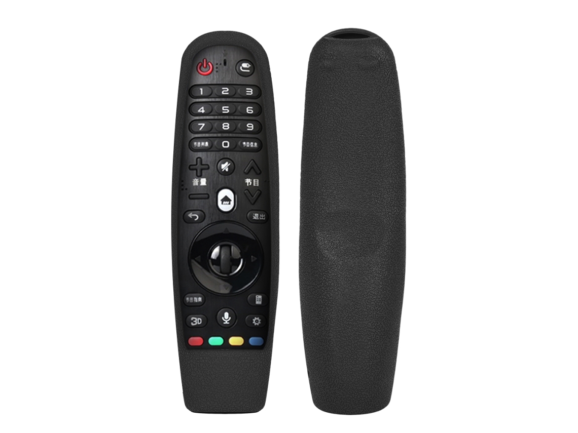 Capa Protetora De Silicone Anti-deslizante Anti-choque Para Controle Remoto Tv Lg An-mr600 Preto