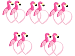 10 Pièces Bandeau Flamant Rose Cheveux Hawaïens Robes Hawaïennes Pour Enfants Décoration Halloween