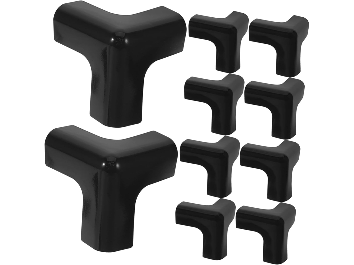 Juego De 10 Protectores De Esquina De Silicona Suave Negra Para Niños