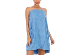Conjunto de Toallas de Baño Kofihety Gorro para Cabello Azul - 1 unid (40x35x3cm)
