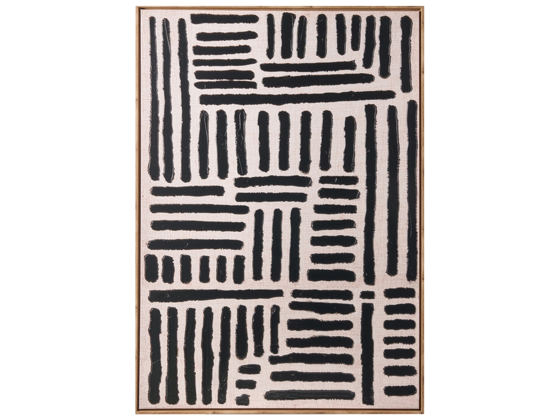 Impressão Para Parede Com Moldura Beliani Navan De Material Sintético Preto 73x4x103