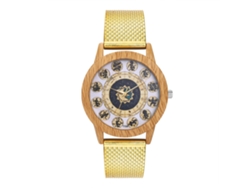 Reloj De Pulsera Analógico De Cuarzo Con Correa De Malla Para Hombre Y Mujer Oro