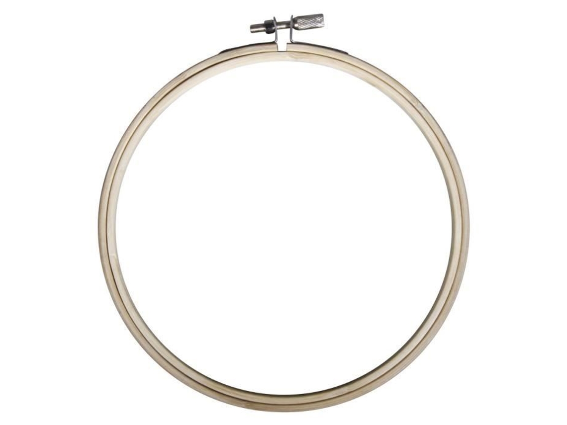 Círculo de bordado Rayher 17 cm Madera natural 8 mm de grosor Ideal para pasatiempos creativos