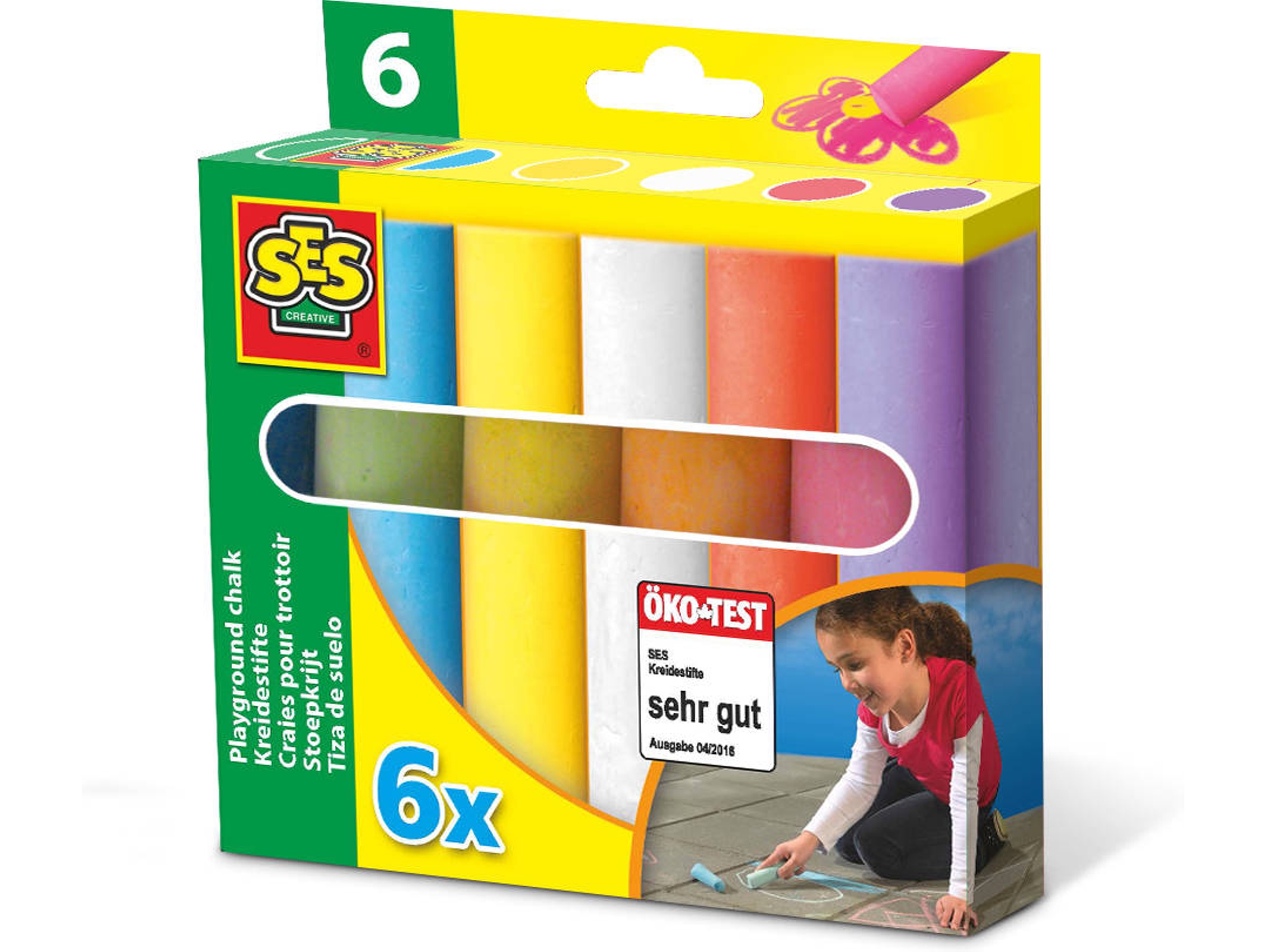Tiza para el Suelo SES CREATIVE Playground (6 Unidades)