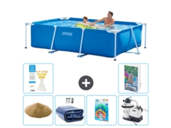 Intex Piscina Com Estrutura Retangular - 260x160x65 Cm - 7-peças S36