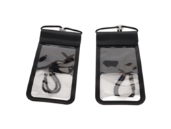 2pcs Bolsa Impermeável Para Celular Touch Screen Transparente Case Para Natação Mergulho Preto
