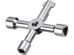 Llave Multifuncional 4 Vías De Latón Para Medidores De Electricidad, Gas Y Armarios (plata)