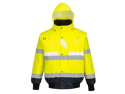 Chaqueta de contraste de alta visibilidad 2 en 1 Portwest / Azul marino y amarillo / M