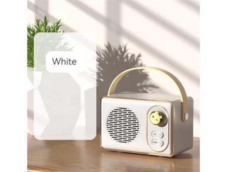 Altavoz Bluetooth retro audio u disco tf tarjeta auxiliar usb altavoz creativo al aire libre portátil mini caja de sonido blanco