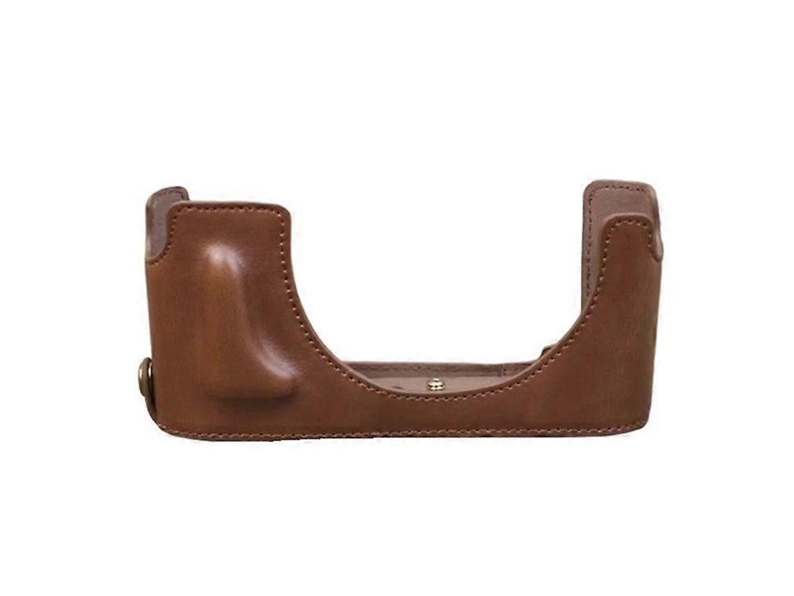 Compatible con Leica M11, funda inferior de cuero sintético para cámara con apertura para batería, funda protectora de medio cuerpo Facpoet