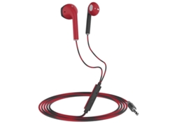 Auriculares Inalámbricos De 3,5 Mm (rojos Y Negros) Con Graves Estéreo Y Micrófono