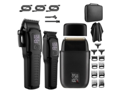 Cortapelos profesional para hombre, recortadora de pelo y afeitadora eléctrica 3 en 1 con LED Nostalgia88