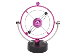 Dan26-juguete De Mesa De Movimiento Perpetuo Eléctrico Asteroides Rolling Art Para Decoración Hogar Reduce Presión Rojo Rosa