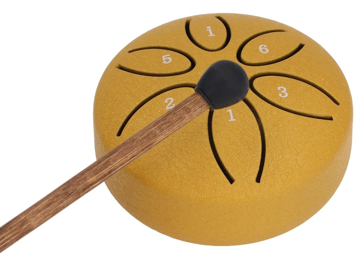 Mini Handpan, Tambor De Lengüeta De Acero De 6 Notas, Mortero Multifuncional Para Explorar La Creatividad Musical.