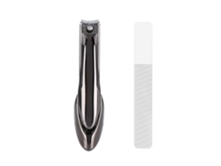 Tesoura De Unhas De Aço Carbono Profissional Com Lixa E Estojo De Armazenamento Preto