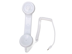 Fone De Ouvido Retrô Resistente À Radiação Receptor Handheld Para Celulares E Computadores Branco