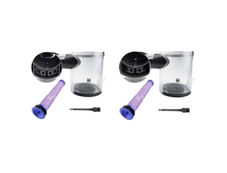 Conjunto de contenedor de basura para Dyson V6, caja de polvo, piezas de repuesto de filtro Hepa de mano para el hogar