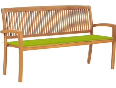 Banco de exterior VIDAXL Verde Teca (159x57.5x90 cm)