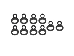 10pcs Anclajes Anillo O Acero Inoxidable Negro Para Remolque Moto Camión Cincha De Apoyo