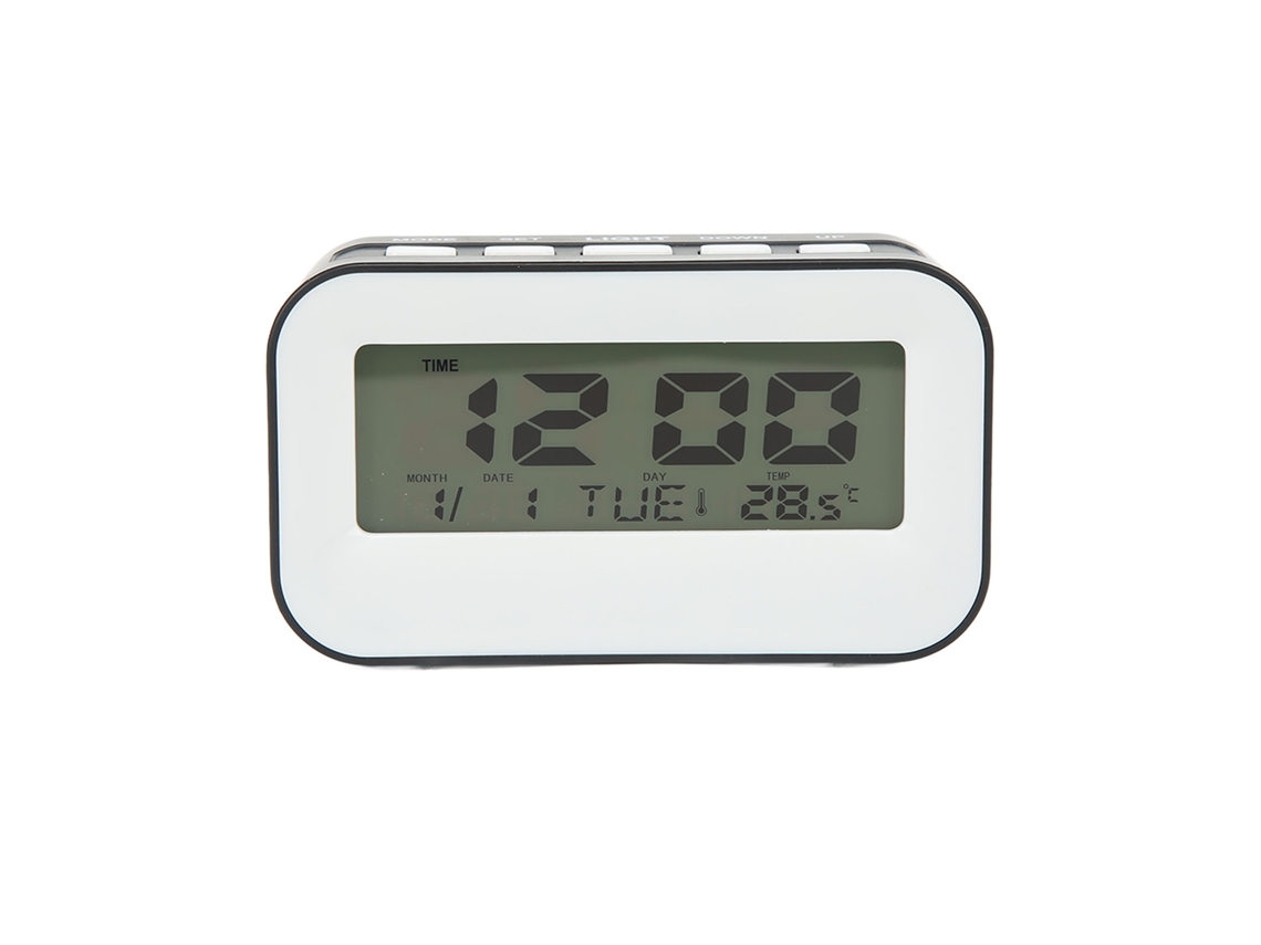 Reloj Despertador Niños Lcd Con Luz Nocturna Recordatorio Cumpleaños Música Negro